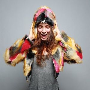SpiritHoods Monarch Butterfly Cropped Bomber